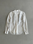 COMME DES GARÇONS - A/W 2010 RUFLLED FRONT SILKY LONG SLEEVE SHIRT