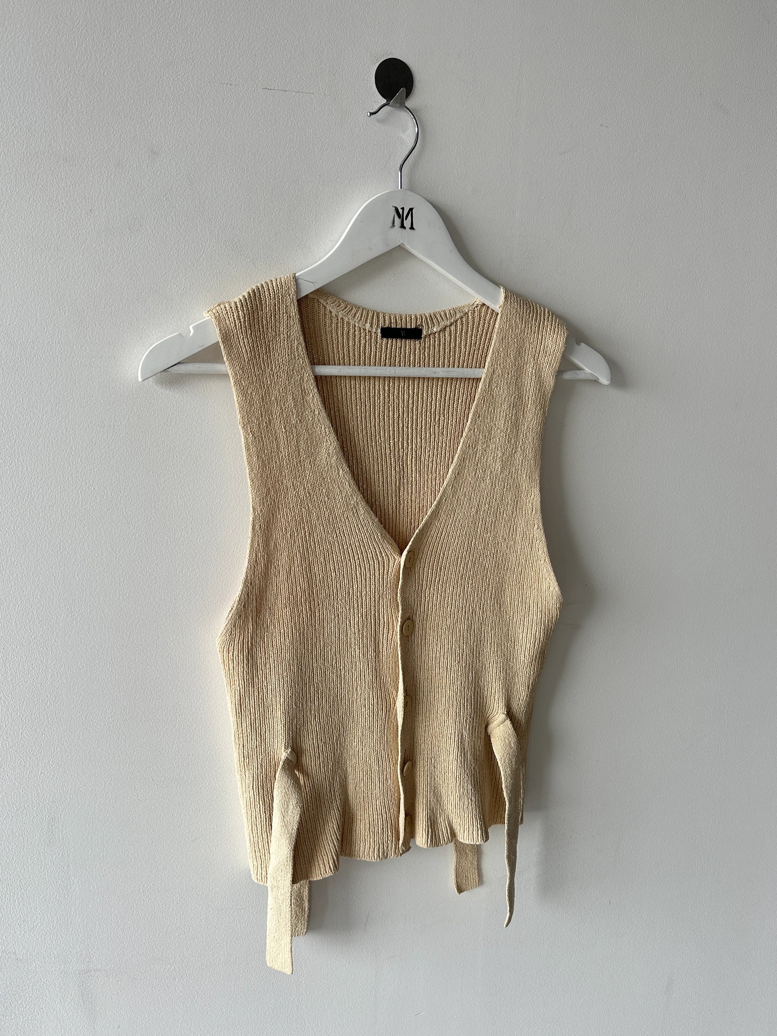 YOHJI YAMAMOTO Y'S -  early 1990s BUTTONED FRONT KNIT VEST TOP