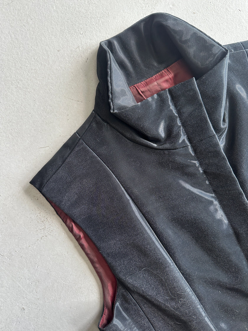 KENZO - 1990s GLITTERY CHIFFON VEST JACKET