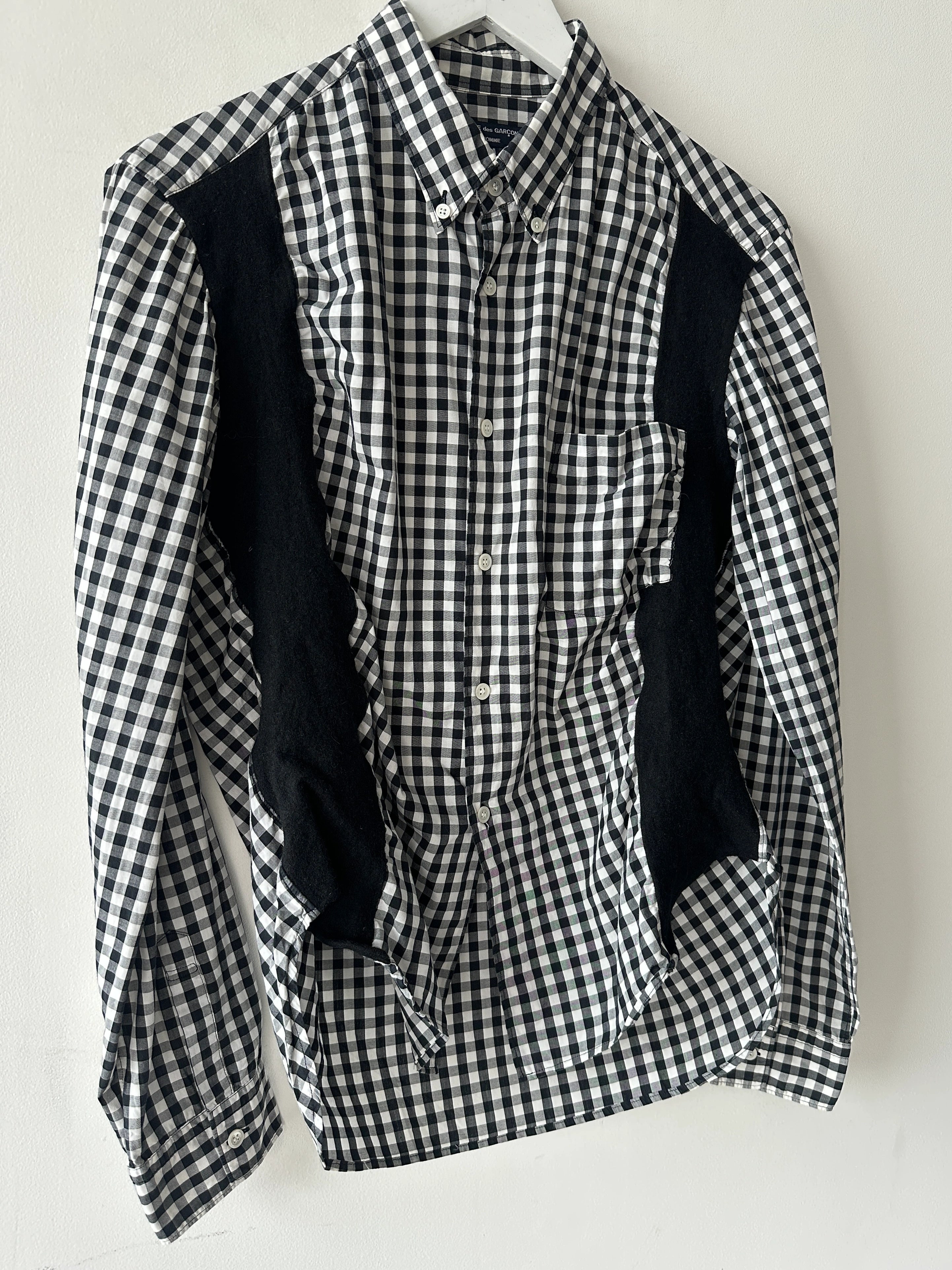 COMME DES GARÇONS HOMME - A/W 2008 RUCHED FRONT GINGHAM SHIRT