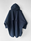 ITALIAN LABEL - SAMPLE OVERSIZED HOODED CAPE JACKET WITH MESH UNDERLAYER