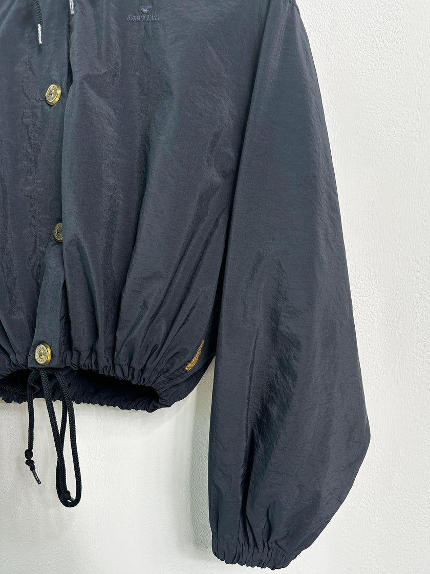 ARMANI JEANS - 1990s CROP FIT NYLON HOODED JACKET