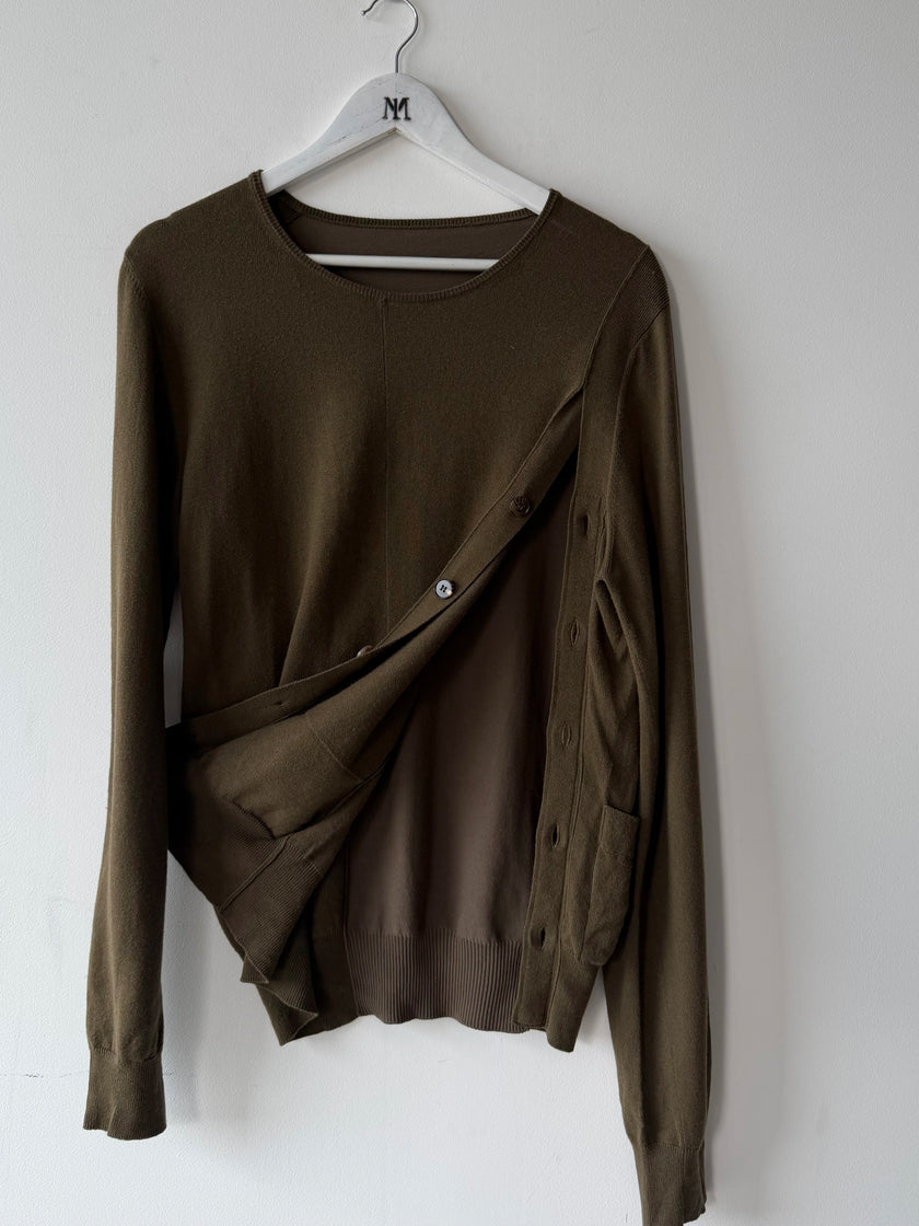 MARTIN MARGIELA - S/S 2017 DECONSTRUCTED SOFT KNIT JUMPER WITH SIDE BUTTONS