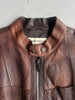 EMPORIO ARMANI - F/W 2005 BIKER LEATHER JACKET WITH SNAKESKIN DETAILS