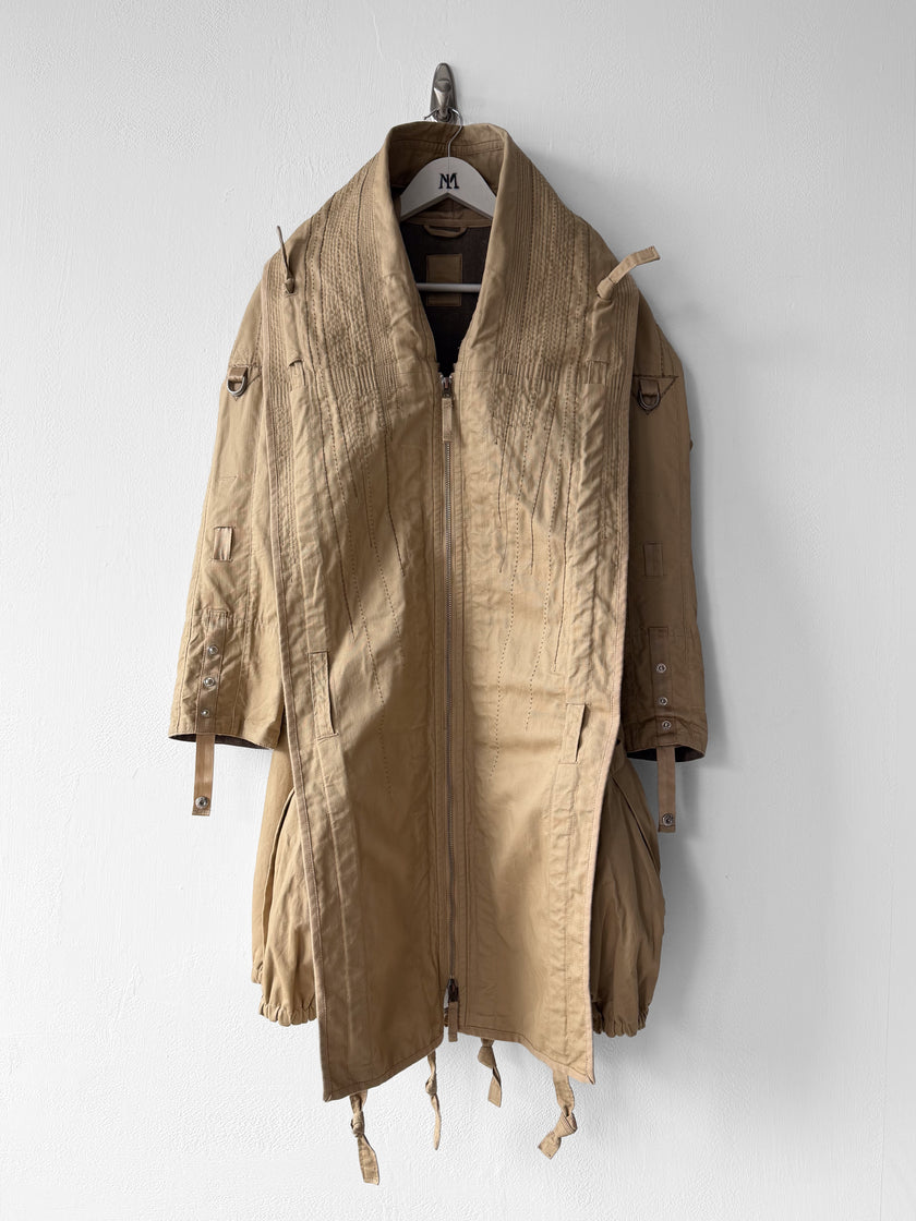 MARITHÉ + FRANÇOIS GIRBAUD - F/W 2008 RUCHED FRONT ADJUSTABLE WOOL JACKET