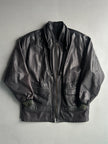 MARITHÉ + FRANÇOIS GIRBAUD X COMPAGNIE DES MONTAGNES & DES FORETS - 1980s LAYERED FRONT LEATHER JACKET