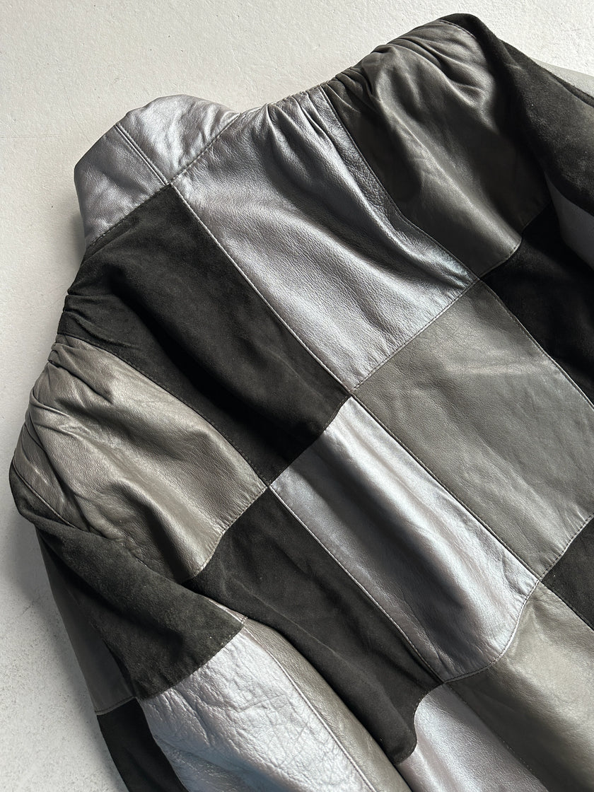 LA MATTA - 1980s PATCHWORK LEATHER AND SUEDE JACKET
