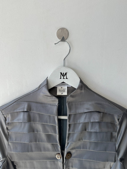 ITALIAN LABEL 1990 SATIN BUTTONED BLOUSE