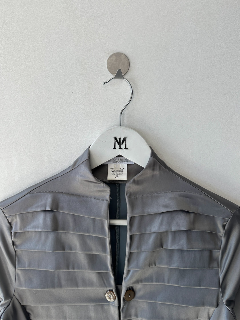 ITALIAN LABEL 1990 SATIN BUTTONED BLOUSE