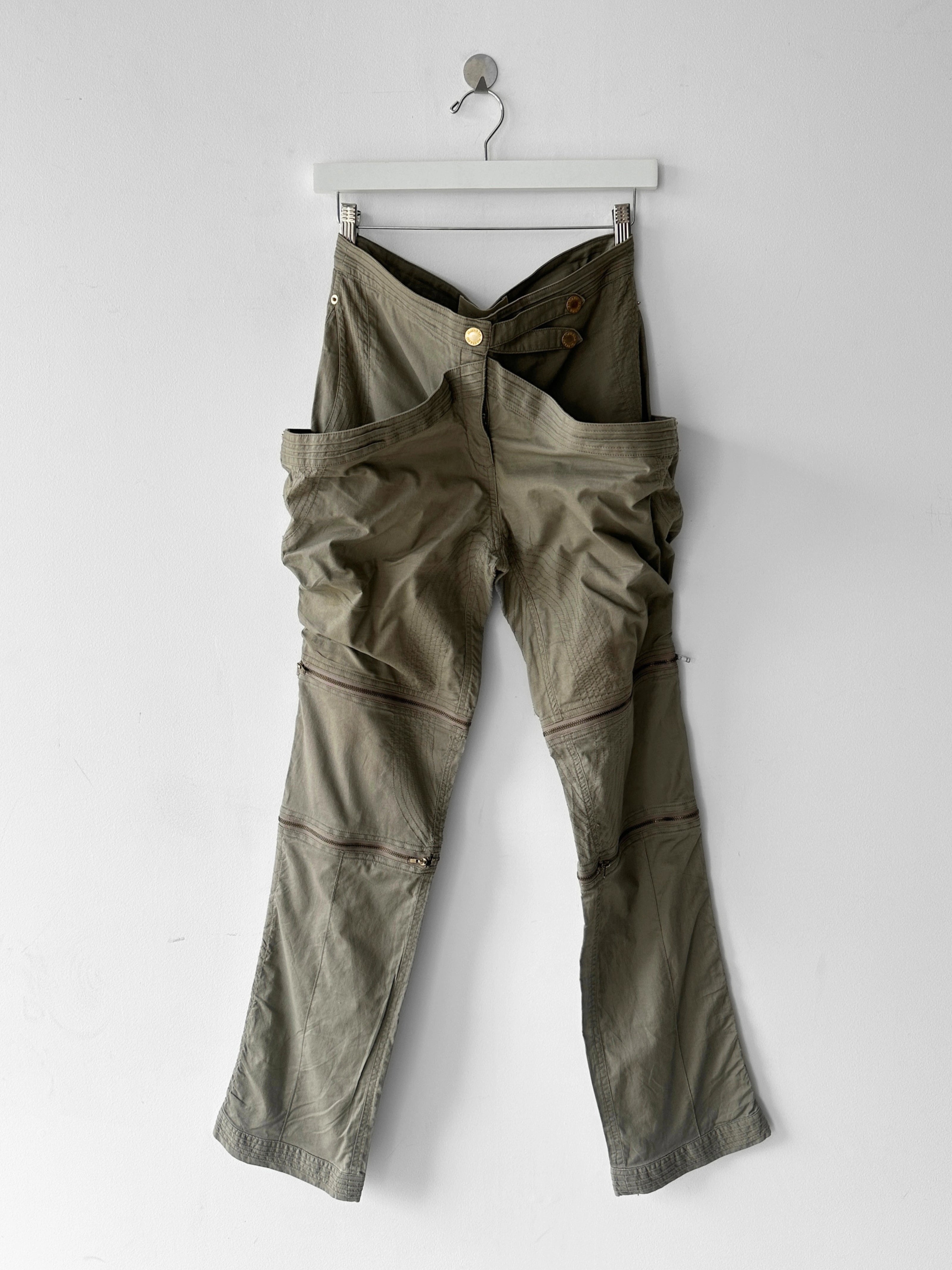 GAETANO NAVARRA - S/S 2004 2 IN 1 TROUSERS SHORTS WITH ZIP DETAILS