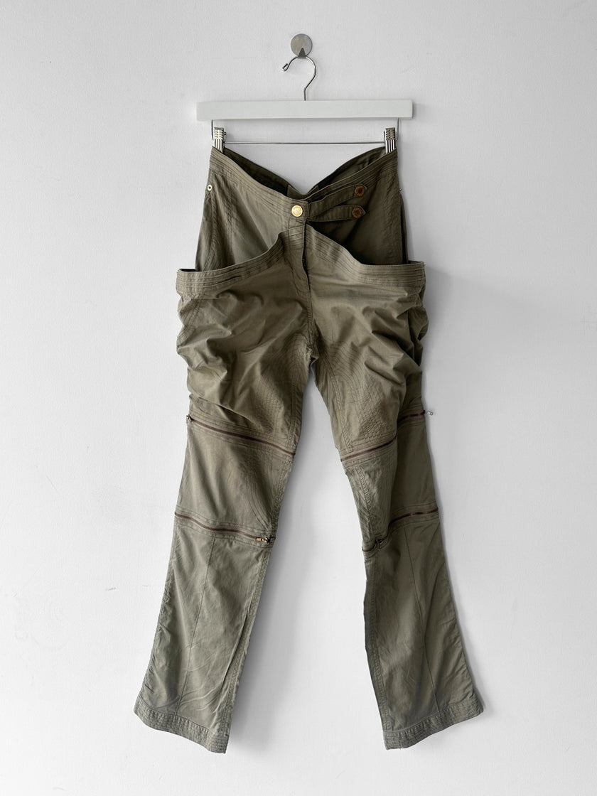 GAETANO NAVARRA - S/S 2004 2 IN 1 TROUSERS SHORTS WITH ZIP DETAILS