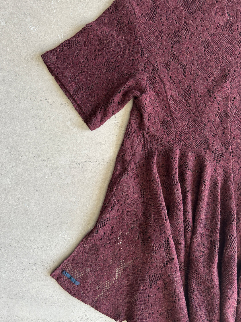 YOHJI YAMAMOTO - 2000s ASYMMETRICAL WOOL MESH TOP