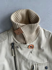 DANIELE ALESSANDRINI - 1990s BOMBER JACKET WITH RIBBED KNIT COLLAR