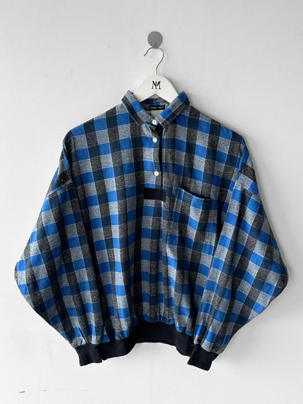 EMPORIO ARMANI - 1980s BOXY FIT CHECKED BLOUSON