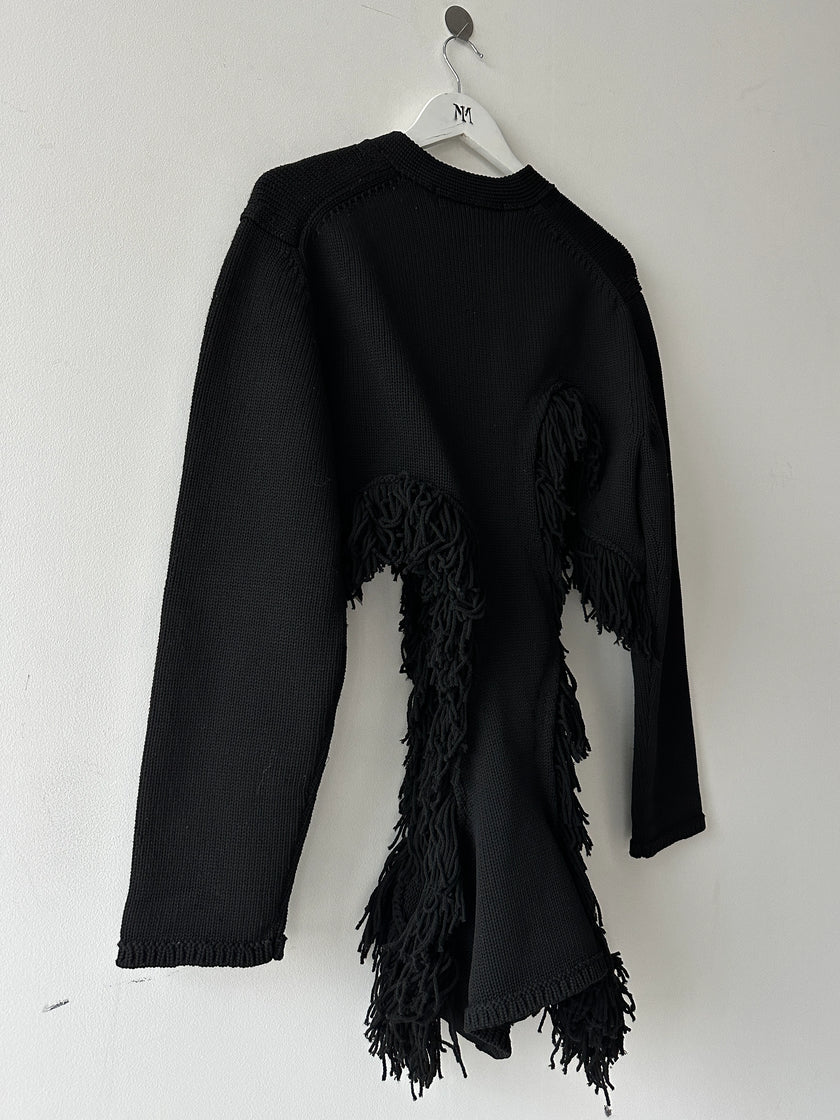 COMME DES GARÇONS - F/W 2023 DECONSTRUCTED CARDIGAN WITH FRINGE