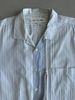 COMME DES GARÇONS - F/W 2009 OVERSIZED STRIPED SHIRT WITH ZIP CONTRASTING PANEL