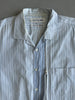 COMME DES GARÇONS - F/W 2009 OVERSIZED STRIPED SHIRT WITH ZIP CONTRASTING PANEL