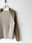 ITALIAN LABEL 2000s SLIM FIT RIBBED KNIT JUMPER