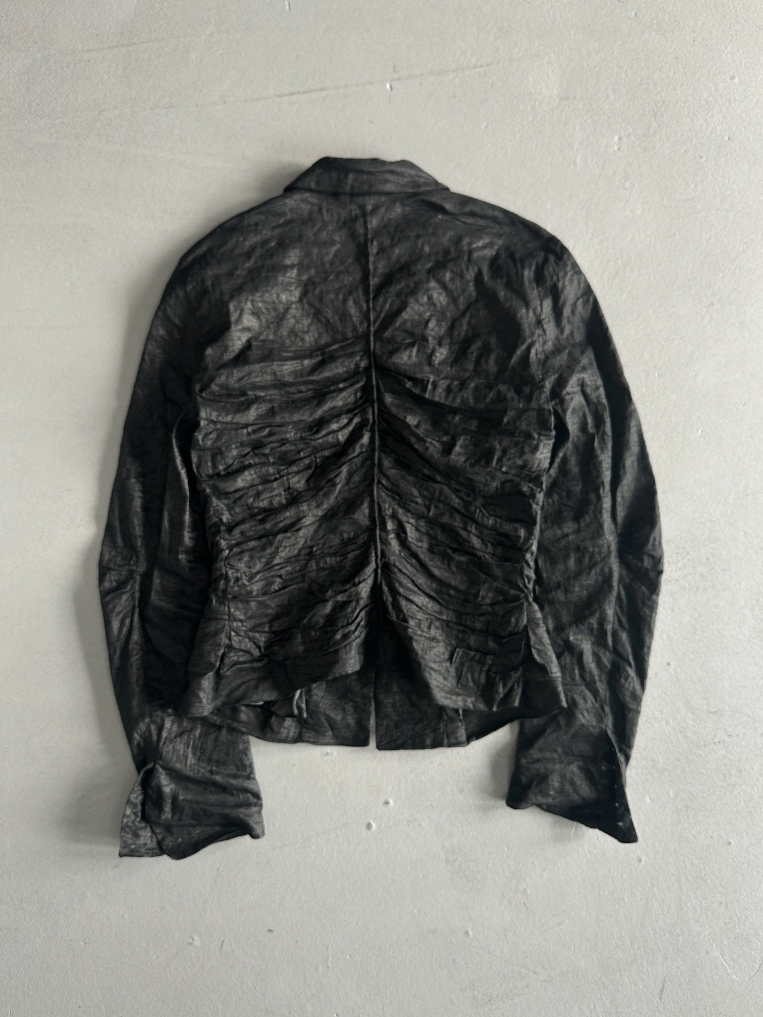 PLEIN SUD - 1990s RUCHED FRONT AND BACK METALLIC BLAZER