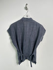 ISSEY MIYAKE - 1980s HEMP WRAP TOP WITH BACK WAIST