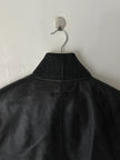 JEAN PAUL GAULTIER OBJET - 1990s PERFORATED LEATHER JACKET WITH ZIP OFF FUR LINING