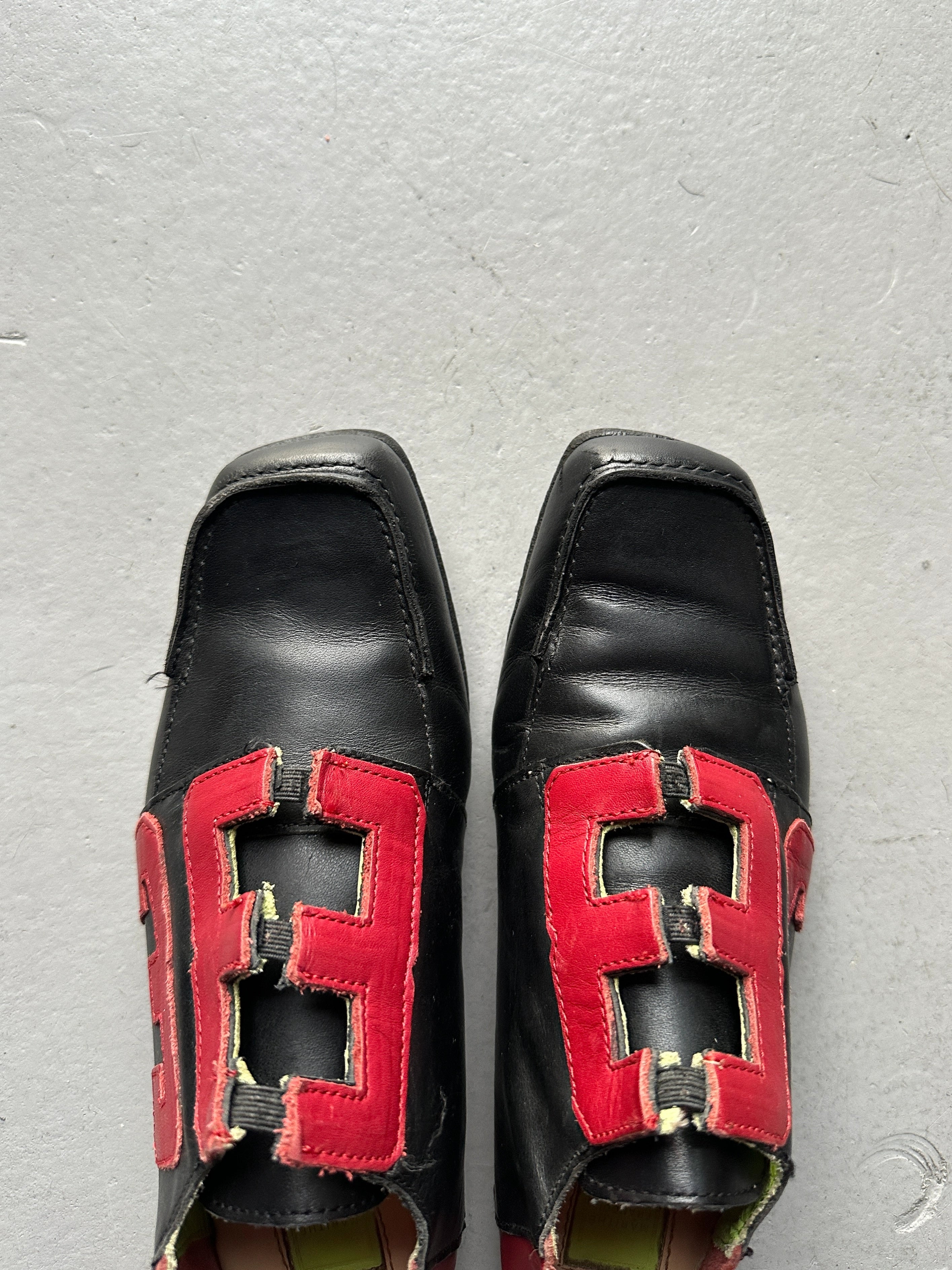 MARITHÉ + FRANÇOIS GIRBAUD - early 2000s SQUARE TOE SLIP ON TRAINERS