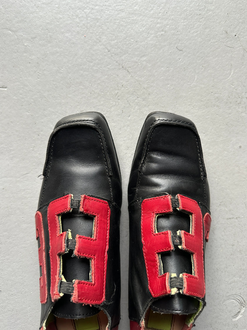 MARITHÉ + FRANÇOIS GIRBAUD - early 2000s SQUARE TOE SLIP ON TRAINERS