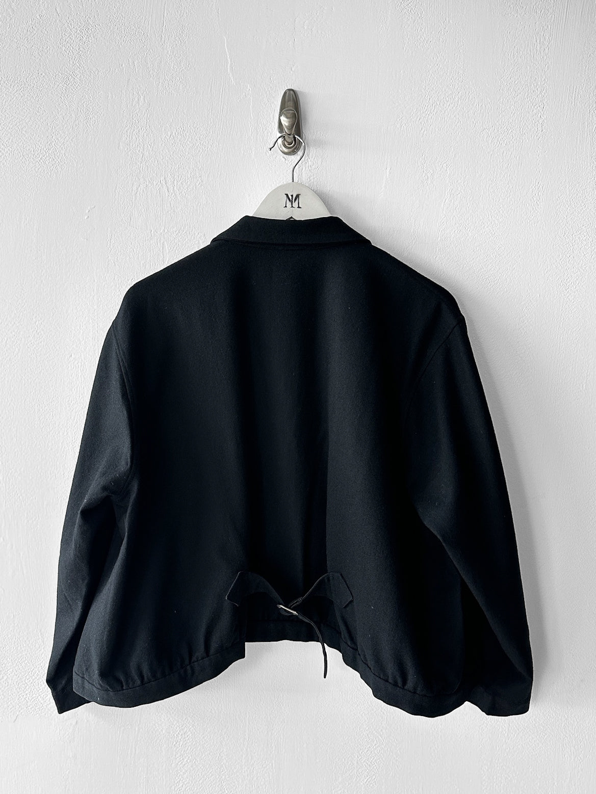YOHJI YAMAMOTO Y's - 1980s BOXY WOOL JACKET WITH BACK BUCKLE STRAP