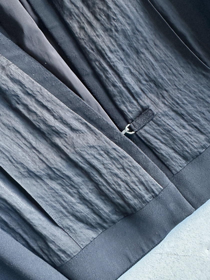 HELMUT LANG - early 2000s COLLARLESS BOXY FIT BLAZER