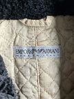 EMPORIO ARMANI - 1980s WAVED FAUX FUR BELTED JACKET