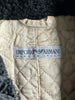 EMPORIO ARMANI - 1980s WAVED FAUX FUR BELTED JACKET