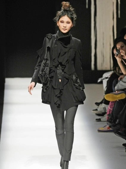 MARITHÉ + FRANÇOIS GIRBAUD - F/W 2009 RUCHED FRONT WOOL JACKET WITH CORSET INNER LAYER