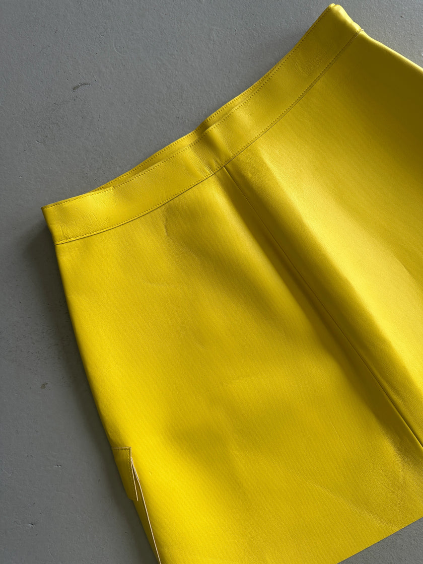 MSGM - 2000s FAUX LEATHER MINI SKIRT