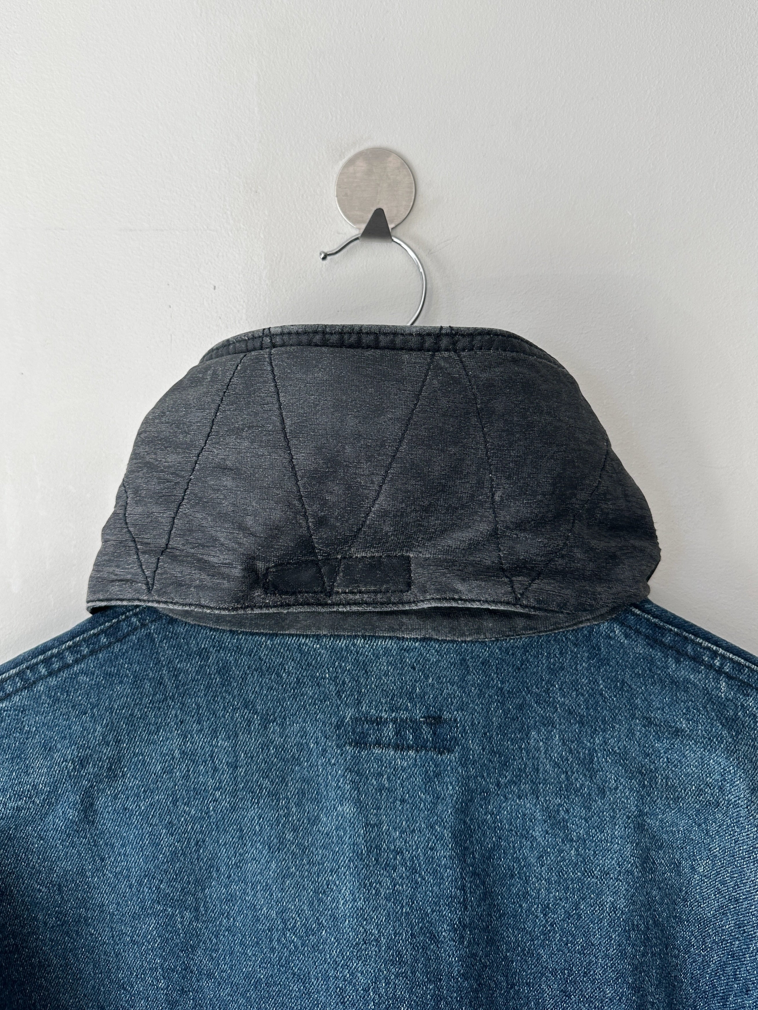 BONEVILLE BY MASSIMO OSTI - 1980s OVERSIZED DENIM BOMBER JACKET