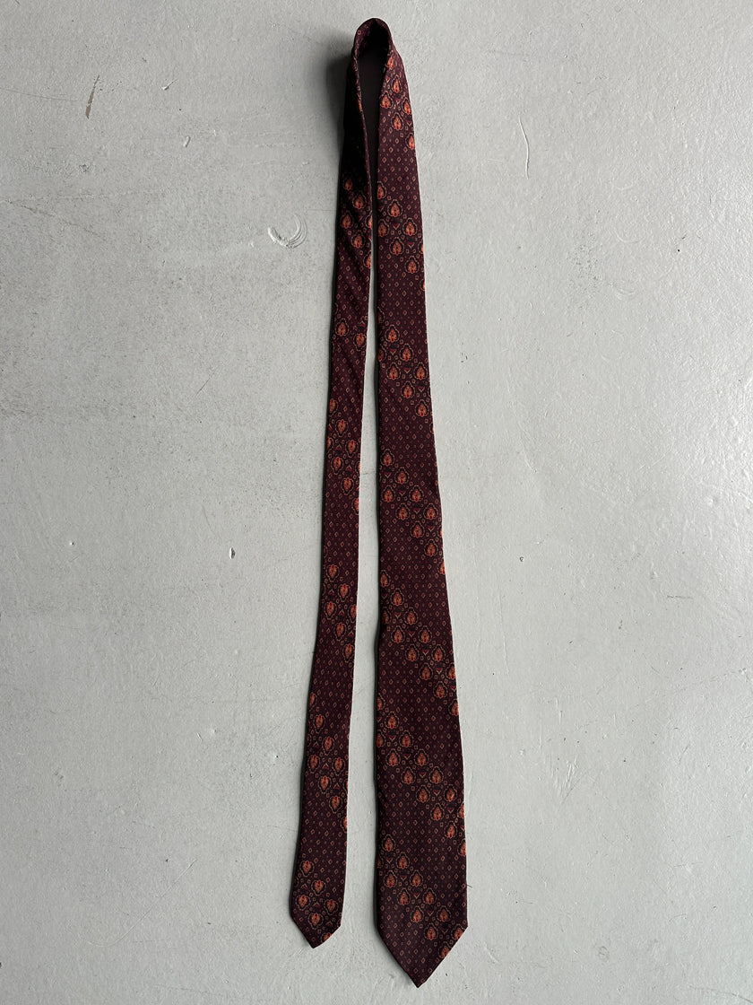 YVES SAINT LAURENT - 1990s SILK PATTERNED TIE