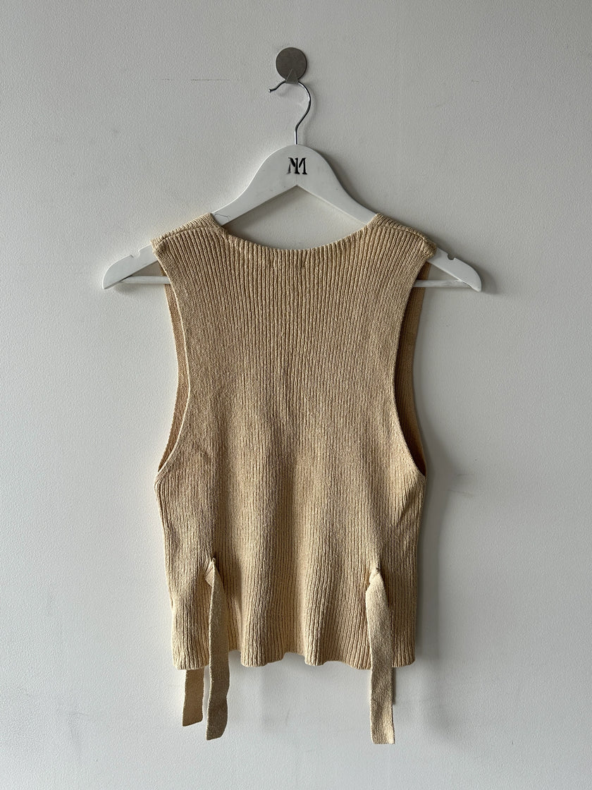 YOHJI YAMAMOTO Y'S -  early 1990s BUTTONED FRONT KNIT VEST TOP