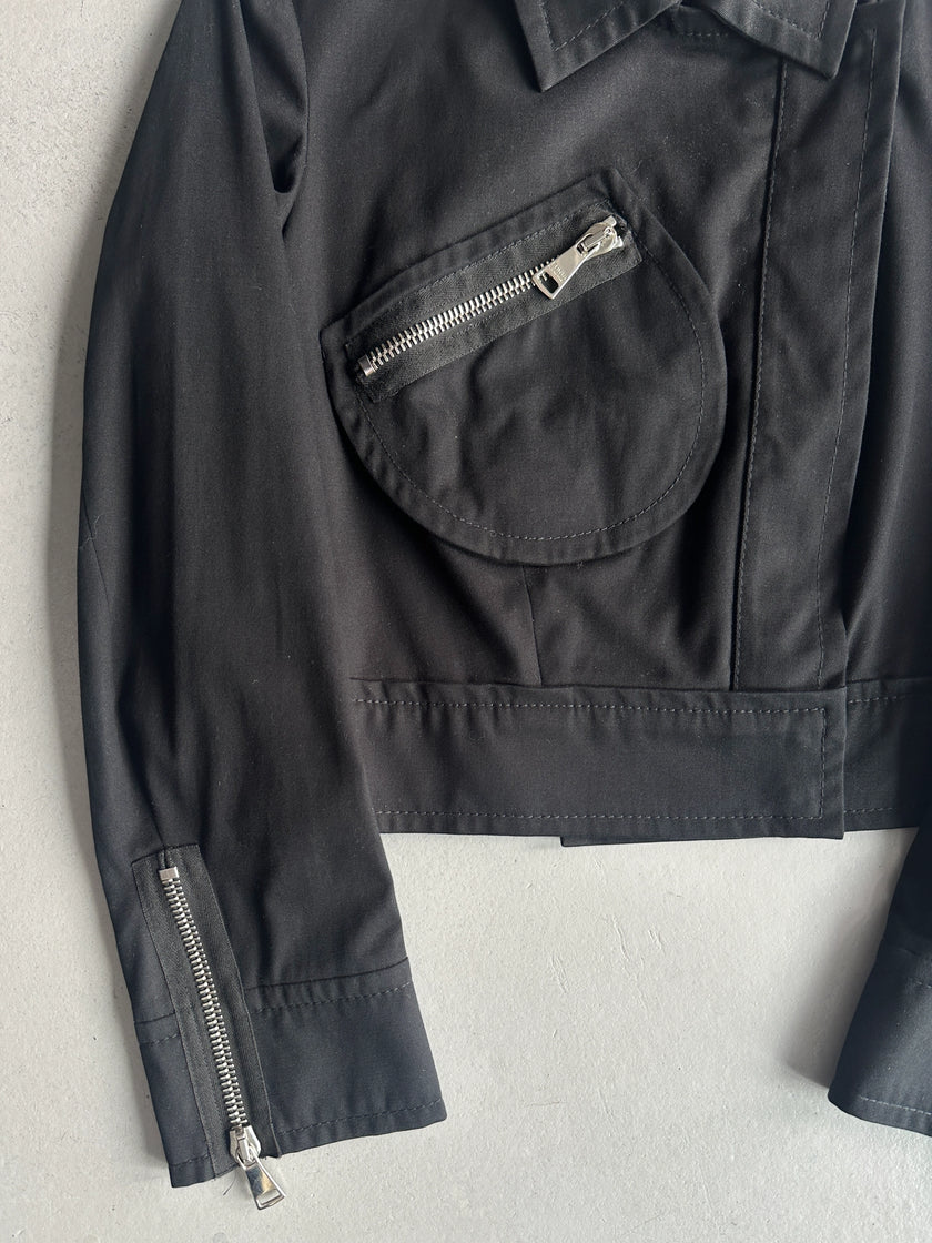 SONIA RYKIEL - 1990s CROPPED FIT ASYMMETRICAL JACKET