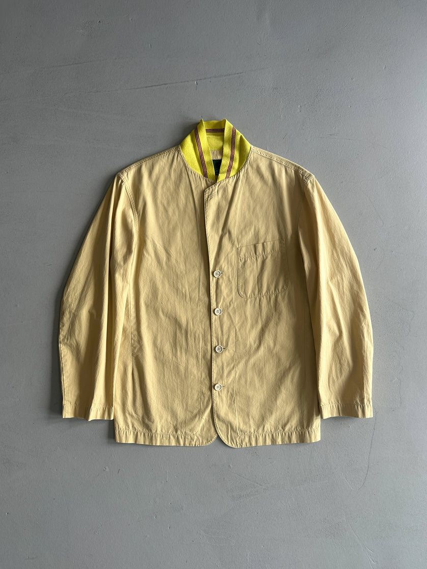 JEAN PAUL GAULTIER JUNIOR - “RAP'SODY IN BLUE” S/S 1990 BONDAGE COTTON BLAZER