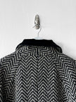 VERSUS VERSACE BY GIANNI VERSACE - early 1990s HERRINGBONE COAT WITH FUR COLLAR