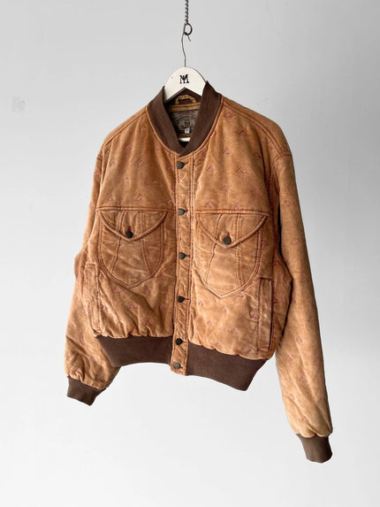 ARMANI JEANS 1990s STITCHED DETAILS BOMBER JACKET