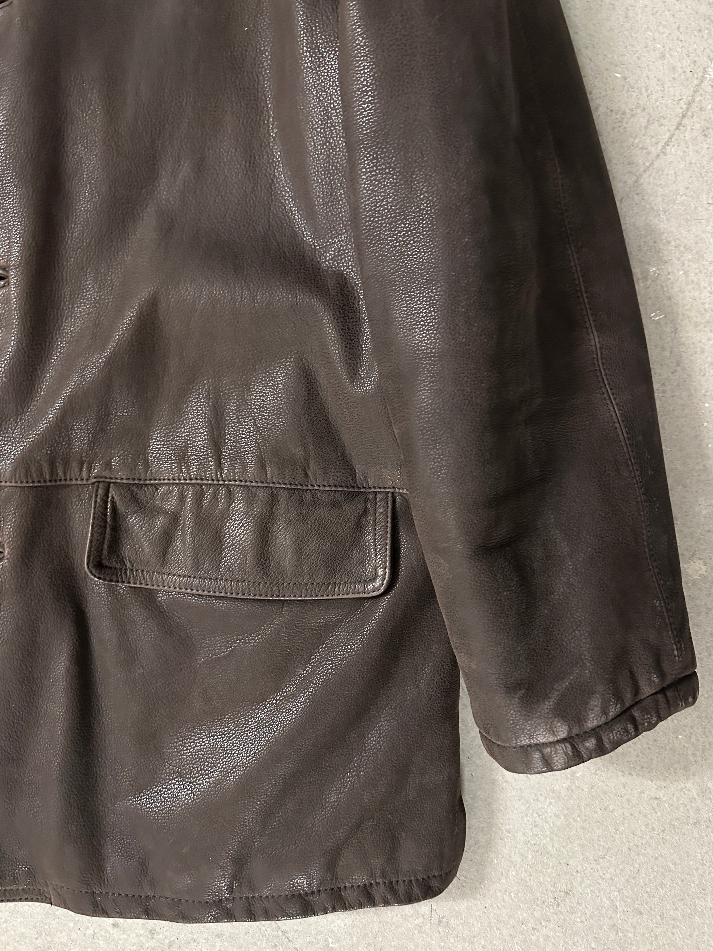 1980s LEATHER JACKET WITH MATTE FINISH