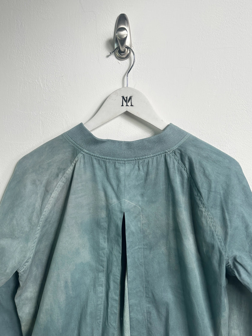 YOHJI YAMAMOTO Y'S - 1990s DYED BOMBER JACKET WITH SILK HEM AND BACK DETAIL