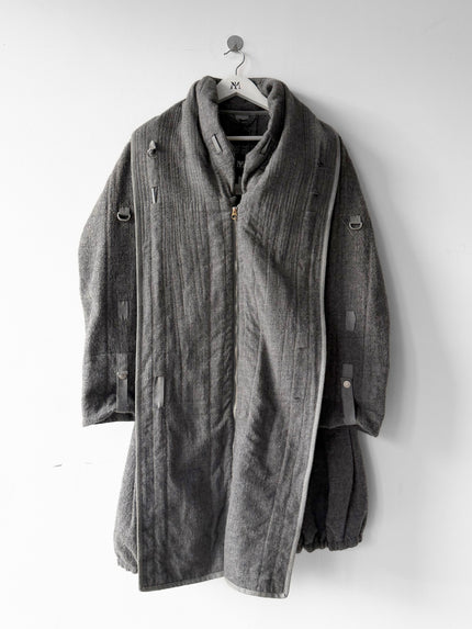 MARITHÉ + FRANÇOIS GIRBAUD - F/W 2008 RUCHED FRONT ADJUSTABLE WOOL JACKET