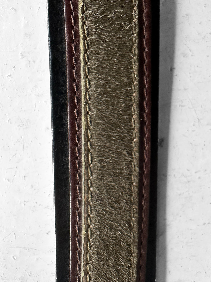 DRIES VAN NOTEN - F/W 2002 PONY HAIR LEATHER BELT