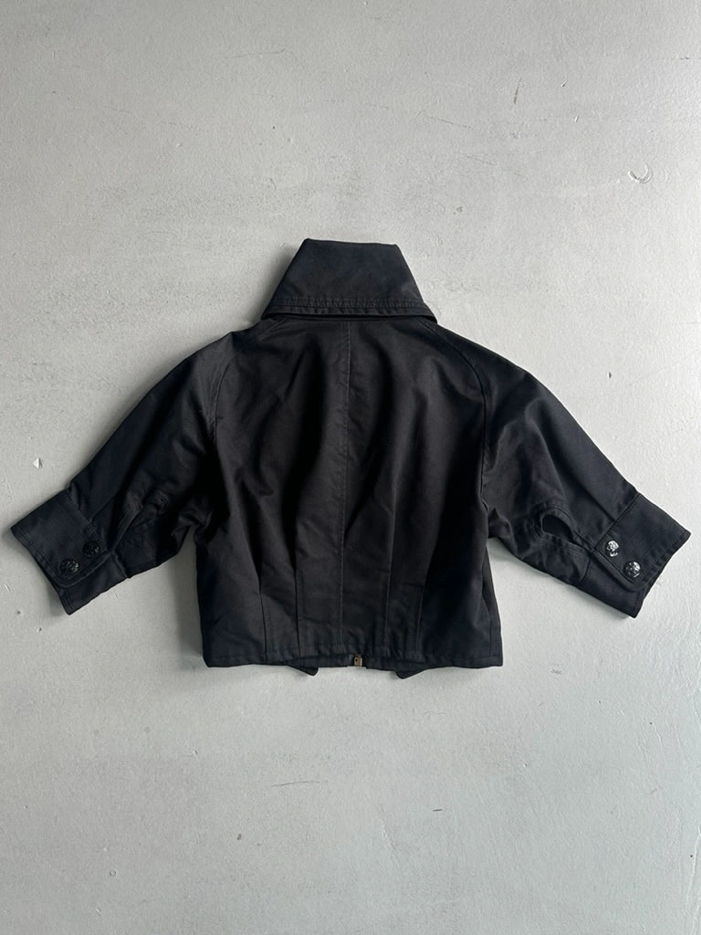 ARMANI EXCHANGE - 2000s CROP FIT JACKET WITH WIDE COLLAR