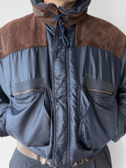 ARMANI JEANS - late 1980s-early 1990s AVIATOR BOMBER JACKET