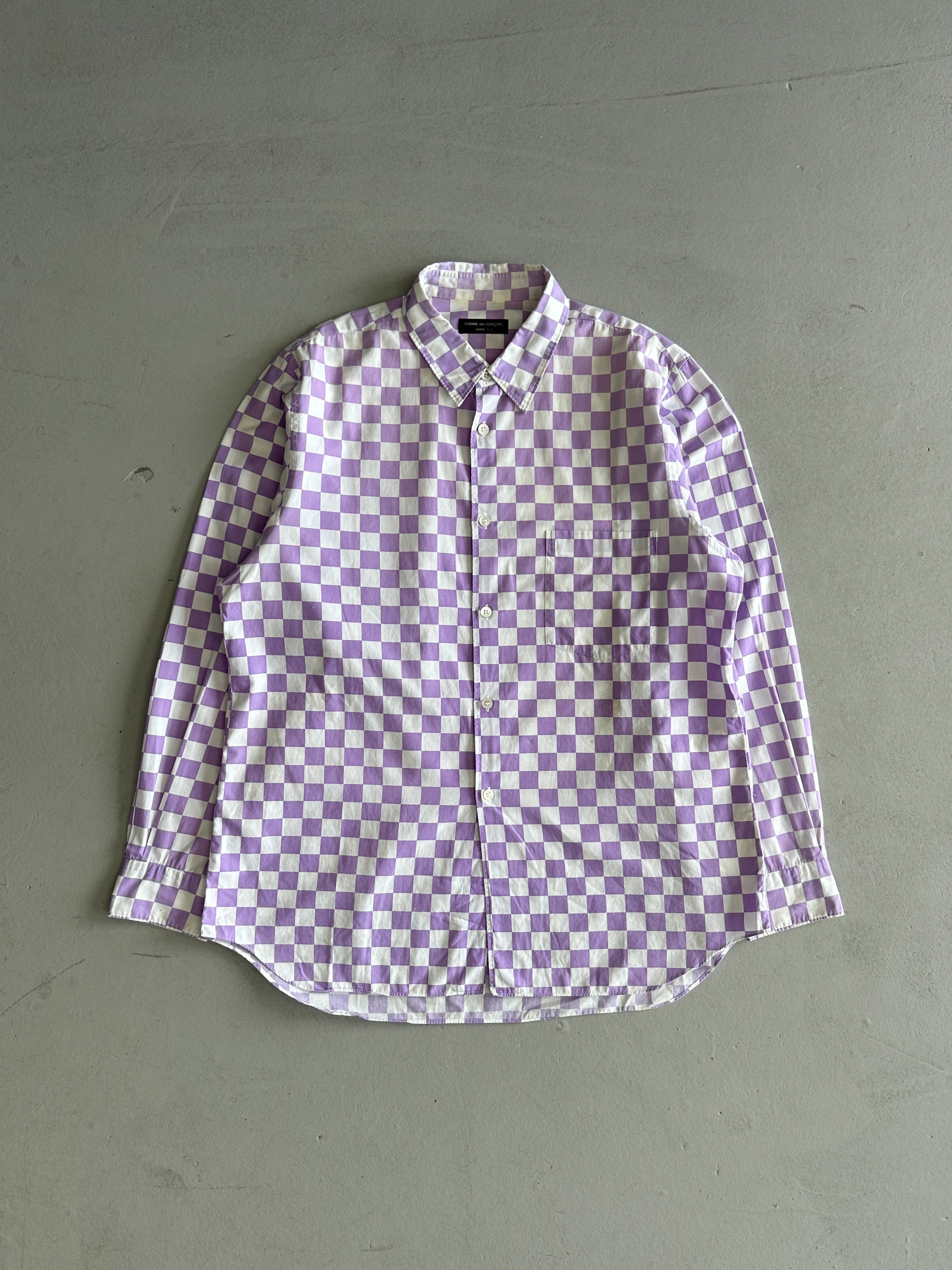 COMME DES GARÇONS HOMME PLUS - S/S 2001 GRADIENT CHECKBOARD SHIRT