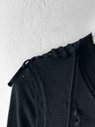 COMME DES GARÇONS -  S/S 2005 V NECK LONG SLEEVE KNIT TOP WITH LACING DETAILS