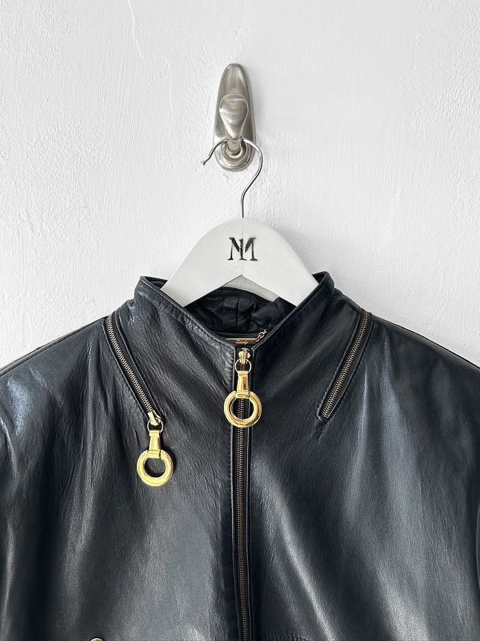 LA MATTA - early 1990s BOXY FIT LEATHER JACKET