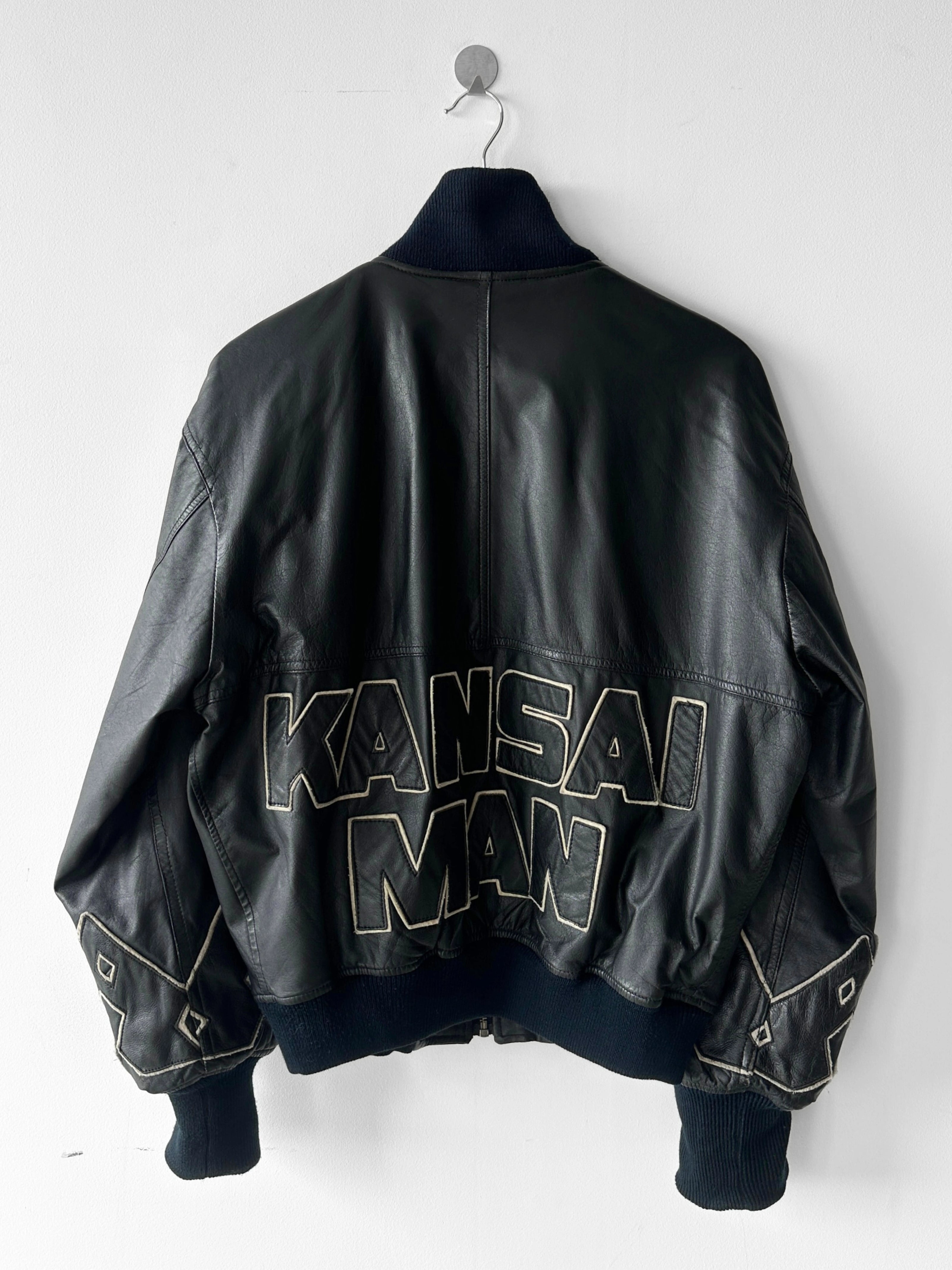 KANSAI YAMAMOTO - 1990s LEATHER BOMBER JACKET